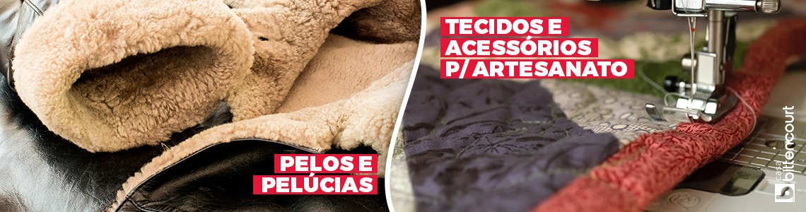 Tecidos e acessórios para artesanato
